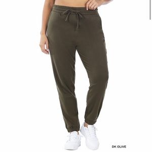 ZENANA Premium Classic Cotton Blend Joggers Sweatpants